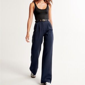 Abercrombie & Fitch Wide Leg Blue Trousers NWT